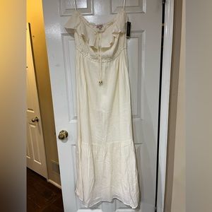 NWT Juicy Couture  Strapless Maxi Dress L Cream